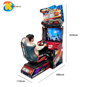 Máquina <span class=keywords><strong>de</strong></span> Juego <span class=keywords><strong>de</strong></span> Carreras <span class=keywords><strong>de</strong></span> Autos Arcade, Operada <span class=keywords><strong>con</strong></span> Monedas, <span class=keywords><strong>Simulador</strong></span> Interior <span class=keywords><strong>con</strong></span> Construcción Metálica y Soporte en Inglés - Product Image 2