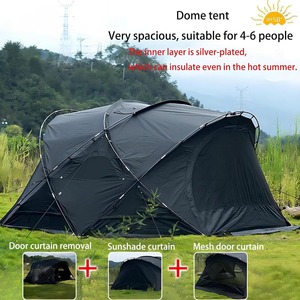 <span class=keywords><strong>Tente</strong></span> <span class=keywords><strong>d</strong></span>ôme 4 saisons OEM - <span class=keywords><strong>Tente</strong></span> de camping familiale imperméable avec isolation argentée, abri spacieux pour la randonnée et le camping en plein air - Product Image 4