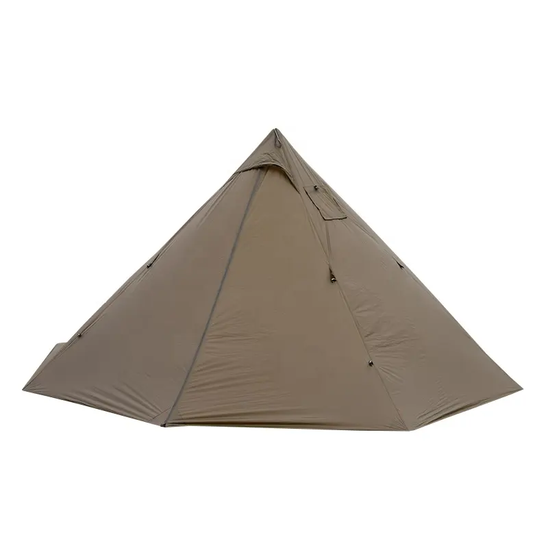 Tenda Toucan, kompor kayu berkemah 20D nilon ultra ringan mudah diatur tenda piramida kompor