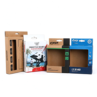 Boîte à fenêtre avec languette personnalisée, boîte de présentation en papier kraft, boîte en papier personnalisée pour l'électronique et les accessoires de vélo