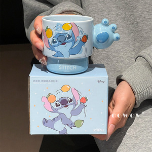 Tasses à café en céramique empilables à motif de dessin animé, design élégant, pour le bureau et la maison, vente en gros - Product Image 6