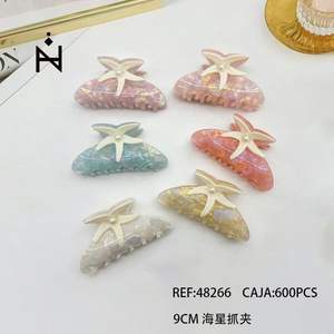 Fermaglio per capelli Angelina Starfish Claw Clip 9 cm con decorazione di perle per donne e ragazze - Product Image 3