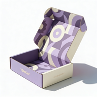 Boîtes pliantes personnalisées en carton ondulé écologiques et recyclables pour poudre libre, avec gaufrage et pelliculage mat, taille sur mesure