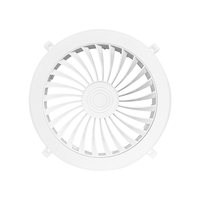 Diffuseur d'air rond en ABS à montage en surface, avec clip à ressort pour un débit d'air réglable, pour système de ventilation d'air frais