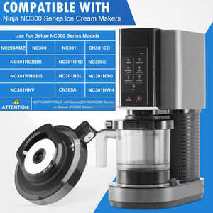Couvre-bol extérieur pour sorbetière électrique compatible avec les séries NC301, <span class=keywords><strong>NNJ</strong></span>, NC299AMZ/NC300/NC201/NC101, en plastique, sans pagaie incluse - Product Image 6