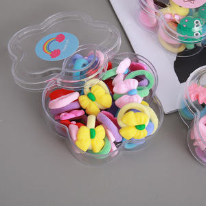 Paquete de 20 Piezas de Bandas Elásticas para el Cabello de Niños, Color Macaron, con Flores Pequeñas, de Alta Elasticidad - Product Image 4