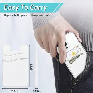Phone Wallet Credit Card Holder for Phone <b>Case</b> Back Wallet Pocket Stick on ID Business Cards Sticky Pouch for iPhone Android - Product Image 3