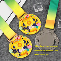 Médaille de récompense créative en alliage de zinc, finition laquée, couleurs or, argent, bronze, logo personnalisé disponible, pour le sport