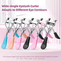 Recourbe-cils avec peigne intégré, outil pour recourber les cils avec brosse, mini recourbe-cils avec séparateur de cils