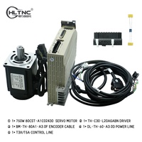 Kit de moteur servo AC 80ST-M02430 2,4 Nm 3000 tr/min 220 V 750 W, ensemble de commande servo haute précision 17 bits pour routeur CNC et bras robotique