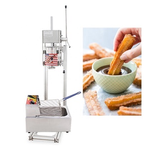 Máquina manual de acero inoxidable para hacer <span class=keywords><strong>churros</strong></span>, con 5 moldes para <span class=keywords><strong>churros</strong></span> huecos, máquina para freír <span class=keywords><strong>churros</strong></span> españoles, suministro de fábrica - Product Image 4