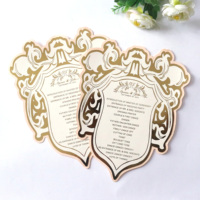 Tarjetas de Menú Personalizadas con Papel Dorado Real, Tarjetas de Programa con Estampado en Caliente, Menús de Boda