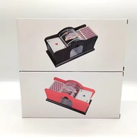 Mélangeur de cartes classique à manivelle en plastique, séparateur, design mini durable, modèle OEM H09R, jeux de société, cartes à jouer