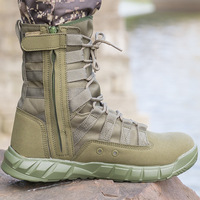 Yakeda Chaussures Tactiques Montantes Extérieures Désert Entraînement Botte Militaire Sécurité Noir Vert Hommes Bottes Tactiques