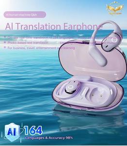 Auriculares instantáneos AI Translator para 164 idiomas Auriculares de voz y texto Auriculares Gafas y traducción de bolígrafos Android IOS - Product Image 2