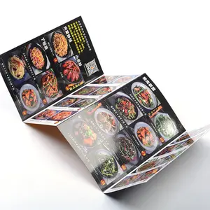 Layanan cetak brosur Flyers Menu Makanan Cepat kustom kualitas tinggi cetak kartu Insert Flyer warna penuh untuk produk Amazon