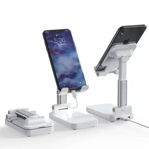 multi-functional 5000mah power bank foldable desk mobile phone holder table phone table pc mount for ipad for iphone