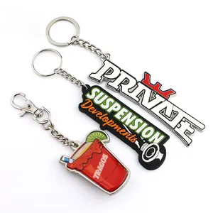 Wholesale Custom Hot Sale Creative Personalized Anime Soft Hard Enamel 3D Key Chains Cute Logo Zinc Alloy Iron Metal KeyChain