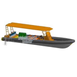 <span class=keywords><strong>Bateau</strong></span> <span class=keywords><strong>semi</strong></span>-<span class=keywords><strong>rigide</strong></span> gonflable en Hypalon de 12 m pour plongée commerciale, usage intensif, avec coque en aluminium, 800 CV, pour patrouille, tourisme et pêche - Product Image 2