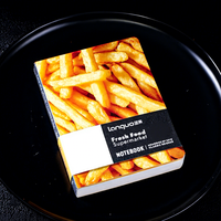 Carnet de notes LANGUO French Fries 64K avec reliure collée, thème alimentaire mignon, journal de poche, fournitures de papeterie esthétiques pour le bureau et l'école