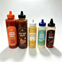 Bouteille de sauce Sriracha avec bouchon à vis 500ml 250ml 8 oz, en plastique, pour sauce piquante, mayonnaise, vinaigrette, huile d'olive, bouteille souple