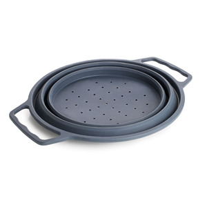 Scolapasta pieghevole con manici per uso in cucina - Product Image 2