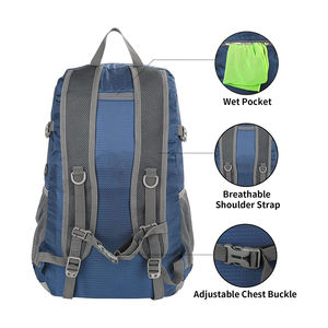 Mochila Ultraligera Unisex con Cierre de Cremallera, Forro de Poliéster Suave, Diseño de Letras, para Senderismo y Viajes - Product Image 4