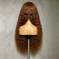 Perruque frontale en dentelle HD 13x4, marron, ondulations profondes, pré-épilée, ligne de cheveux naturelle, 100% cheveux humains bruts, sans colle, colorée, pour femmes noires