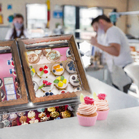 Scatola Pieghevole in Cartone Riciclabile per Alimenti per Bambini e Cupcake, Confezione con Finestra Trasparente da 2/4/6/12 Pezzi