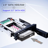 Unestech 2Bay 2,5 pulgadas y 3,5 pulgadas Disco Duro SATA Tray-less Hot Swap Backplane SSD Mobile Rack Enclosure