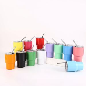 Tasse isotherme en acier inoxydable 2/4/6 oz, mini-gobelet à liqueur/espresso avec couvercle et paille, idéal pour les voyages et l'utilisation en voiture - Product Image 4