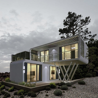 Maisons préfabriquées en conteneurs de type Apple Cabin |   Maison modulaire en structure acier à énergie solaire, résidence moderne écologique, complexe hôtelier