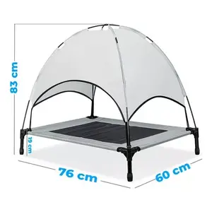 Elevated Outdoor <b>Dog</b> <b>Bed</b> with Portable Roof, Oxford Fabric, Removable & <b>Washable</b>, All-Seasons Rectangular Pet <b>Bed</b> for <b>Dogs</b>, Hand - Product Image 4