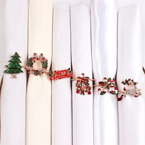 Alloy Classic Napkin Ring Wedding Party Gold Star Floral Design Eco-Friendly Modern Stylish <b>Table</b> Decoration Restaurants - Product Image 4