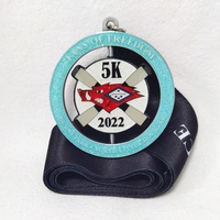 Médailles de sport personnalisées en métal avec ruban pour la course de marathon, la course de 5 km et les récompenses des finalistes