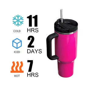 New Most Popular 40 Oz Bright Neon Colors For Outdoor Party 40oz Quencher Tumbler Vacuum Insulated For Cold And Ice Water Gifts