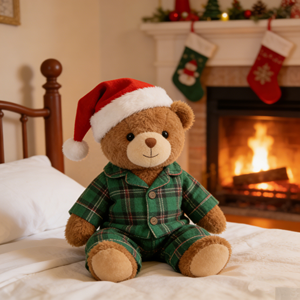 <span class=keywords><strong>Orsacchiotto</strong></span> di Peluche con <span class=keywords><strong>Cappello</strong></span> Natalizio, Pupazzo di Babbo Natale, Giocattolo Morbido per le Festività, Regalo Perfetto - Product Image 1