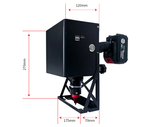 金属雕刻机手持式无线打孔打标机 XY/12030 编码 VIN 号码打标汽车车架带 2 节电池 - Product Image 6