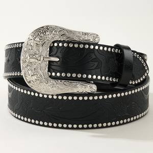 Cinturón vaquero decorativo <span class=keywords><strong>de</strong></span> gama alta estilo bohemio informal Retro para mujer diseño minimalista personalizado con <span class=keywords><strong>uñas</strong></span> <span class=keywords><strong>de</strong></span> sauce estilo Vintage - Product Image 3