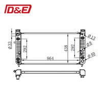 Radiador de Aluminio de Alta Calidad 2370 OEM 05-14 CAD 05-13 CHEV/ 03-09 HUM MULTI para Sistema de Refrigeración de Automóviles, 1 Año de Garantía