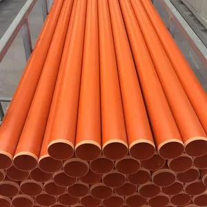 Tubi di rivestimento in PVC per pozzi profondi ad alta pressione all'ingrosso per l'approvvigionamento idrico tubo di plastica scanalato in PVC da 110mm