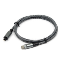 Câble audio optique USB-C Toslink SPDIF RUIARA RR-TC-A-01 avec gaine tressée et conducteur en cuivre pour système audio TV, DAC, barre de son