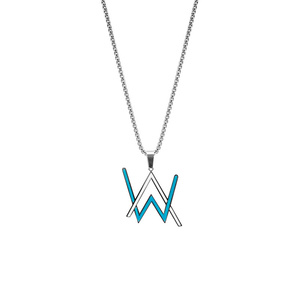 Collar de Esmalte Estilo Hip Hop, Collar con Colgante de Acero Inoxidable de <span class=keywords><strong>Alan</strong></span> Walker - Product Image 1