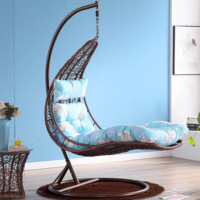 Chaise longue d'extérieur en rotin pour deux places pour le jardin, populaire pour l'extérieur, balançoire pour le jardin