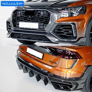 Adatto per <span class=keywords><strong>Audi</strong></span> <span class=keywords><strong>RS</strong></span> Q8 modificato mansoy kit spoiler per auto in fibra di carbonio labbro anteriore labbro posteriore ala superiore ala posteriore - Product Image 4