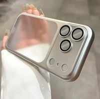 Coque de protection antichute ultra-fine en PC givré avec film de protection d'objectif et placage électrolytique pour iPhone 17 Pro Max