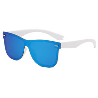 Nouveauté lunettes de soleil 2023 une pièce tendance personnalité lunettes marque Design Protection réfléchissant lunettes de soleil sans cadre UV400
