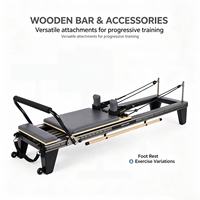 Barre de pied portable antichoc noire pour lit de Pilates Reformer et entraînement de base en studio