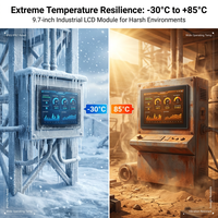 Module d'affichage LCD IPS 10,1 pouces 1280x800 avec rétroéclairage LED à bord lumineux, luminosité élevée 1100 nits, MIPI 40 broches, fréquence de rafraîchissement 60 Hz, plage de température -30-85°C