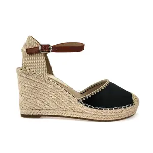 Nouvelle mode femmes chaussures Compensées en été de 8.8cm haut <span class=keywords><strong>talon</strong></span> plate-forme creuse Baotou à un bouton Fée sauvage évidé sandales - Product Image 4